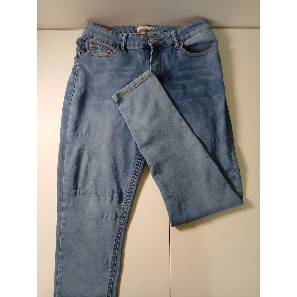 Red Bottoms Womens Skinny Jeans Light Wash Blue High Rise 13/31 RB-10-1314CD